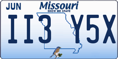 MO license plate II3Y5X