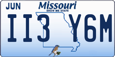 MO license plate II3Y6M