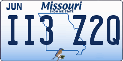 MO license plate II3Z2Q