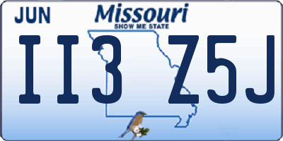 MO license plate II3Z5J