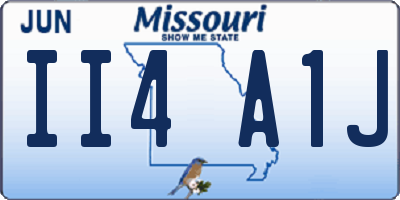 MO license plate II4A1J