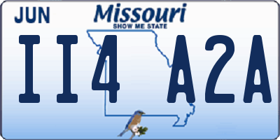 MO license plate II4A2A