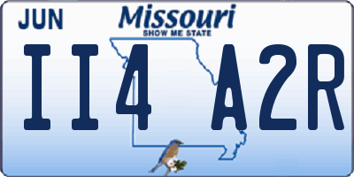 MO license plate II4A2R