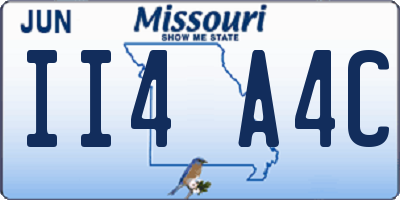 MO license plate II4A4C