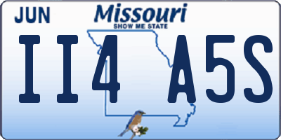 MO license plate II4A5S