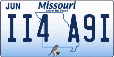 MO license plate II4A9I