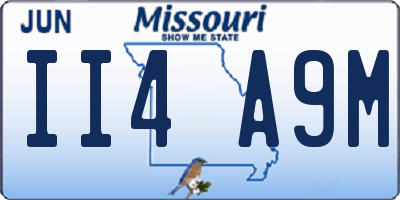 MO license plate II4A9M