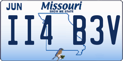 MO license plate II4B3V