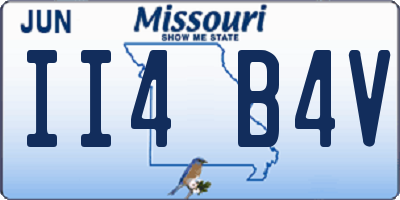MO license plate II4B4V