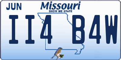 MO license plate II4B4W