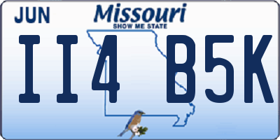 MO license plate II4B5K