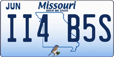 MO license plate II4B5S