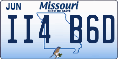 MO license plate II4B6D