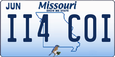 MO license plate II4C0I