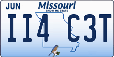 MO license plate II4C3T