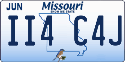 MO license plate II4C4J
