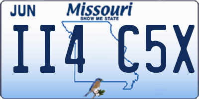 MO license plate II4C5X