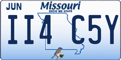 MO license plate II4C5Y