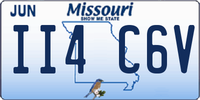 MO license plate II4C6V
