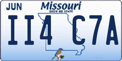 MO license plate II4C7A