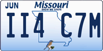 MO license plate II4C7M