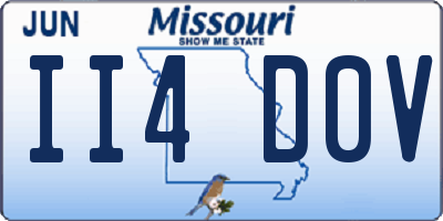 MO license plate II4D0V