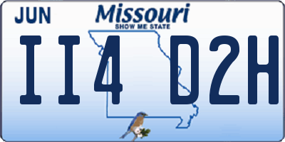 MO license plate II4D2H