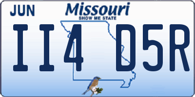 MO license plate II4D5R
