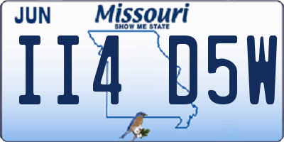 MO license plate II4D5W