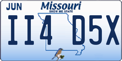MO license plate II4D5X