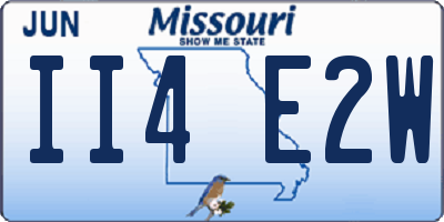 MO license plate II4E2W
