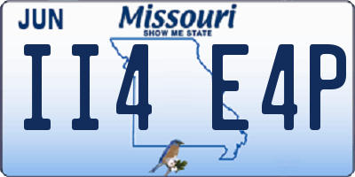 MO license plate II4E4P
