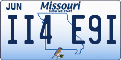 MO license plate II4E9I