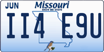 MO license plate II4E9U