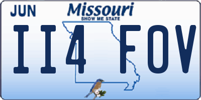 MO license plate II4F0V