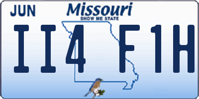 MO license plate II4F1H