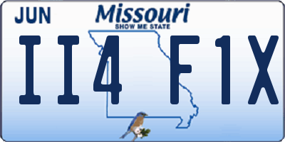 MO license plate II4F1X