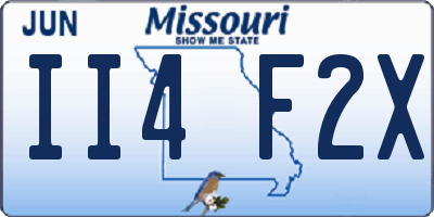 MO license plate II4F2X