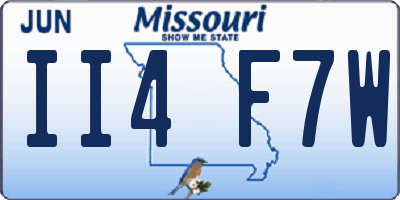 MO license plate II4F7W