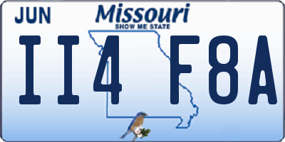 MO license plate II4F8A