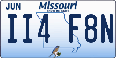 MO license plate II4F8N