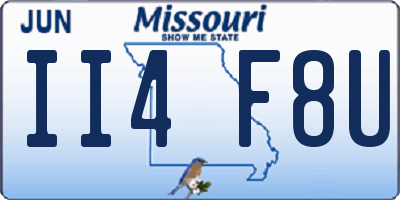 MO license plate II4F8U