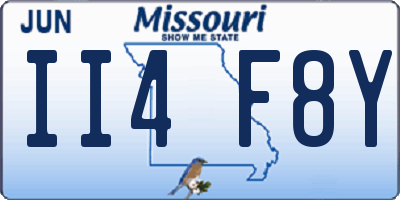 MO license plate II4F8Y