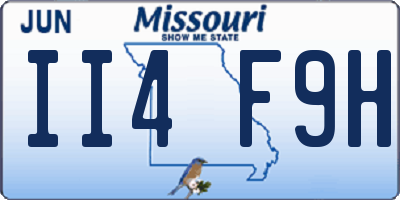 MO license plate II4F9H