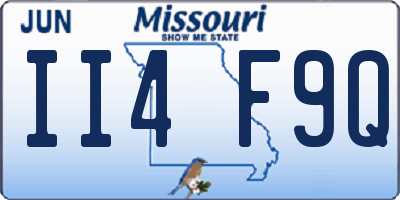 MO license plate II4F9Q