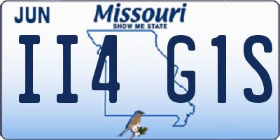 MO license plate II4G1S