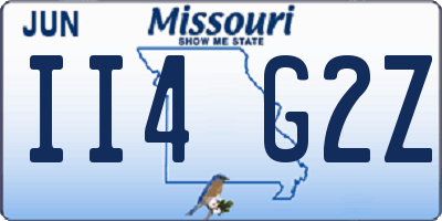 MO license plate II4G2Z