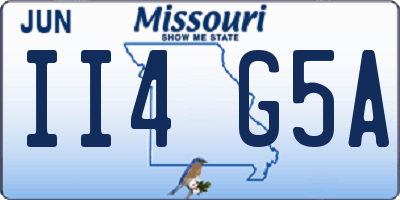 MO license plate II4G5A