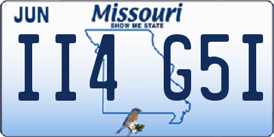MO license plate II4G5I