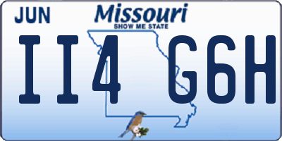 MO license plate II4G6H